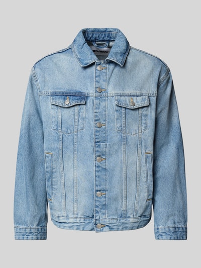 REVIEW Regular Fit Jeansjacke aus reiner Baumwolle Hellblau 2