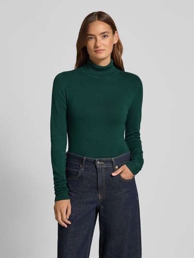 Vero Moda Slim coltrui van viscosemix, model 'GLORY' Flessengroen - 4