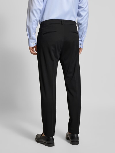 Cinque Stoffen broek met bandplooien, model 'Slato' Zwart - 5