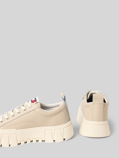Tommy Jeans Low-top sneakers van leermix Zand - 2