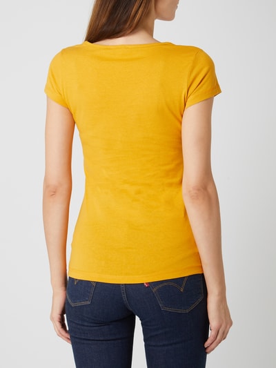 Tom Tailor Denim T-shirt met logoprint Geel - 5