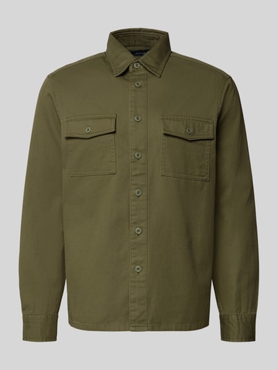 Christian Berg Men Overhemdjack met knoopsluiting Olijfgroen - 2