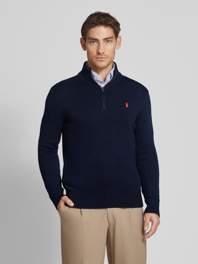 Polo Ralph Lauren Strickpullover mit Troyer-Kragen Marine 4