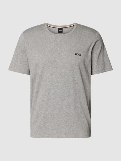 BOSS T-Shirt mit Label-Stitching Mittelgrau 2