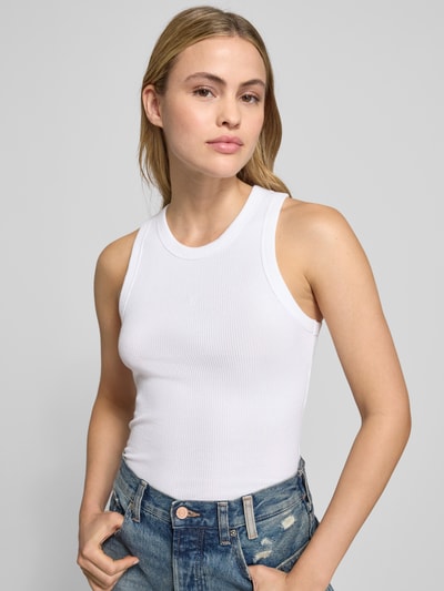 Scotch & Soda Tanktop in Ripp-Optik mit Rundhalsausschnitt Weiss 3