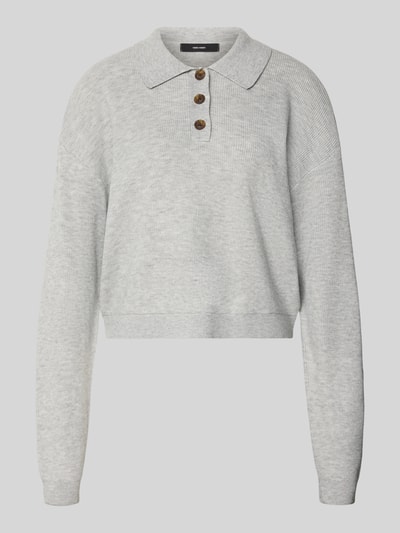 Vero Moda Regular fit pullover met polokraag, model 'EXCITING' Lichtgrijs gemêleerd - 2