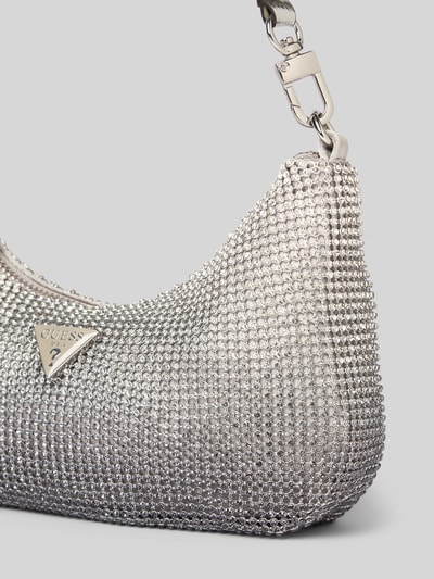 Guess Handtasche mit Strasssteinbesatz Modell 'ZALINA' Silber 3