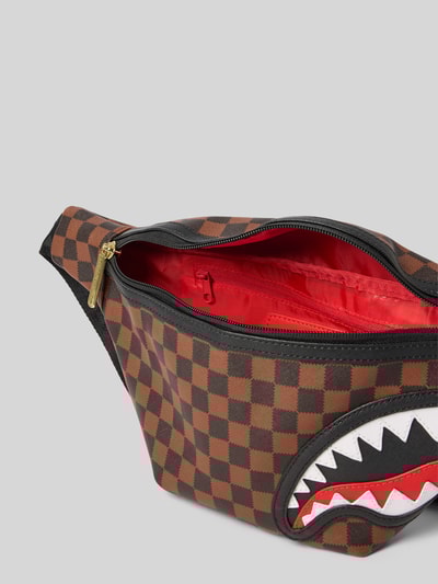 Sprayground Bauchtasche im Allover-Look Modell 'SAWTOOTH SHARKS IN PARIS' Dunkelbraun 5