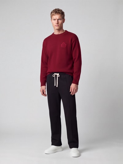Don´t Waste Culture Sweatshirt mit Logo-Print Modell 'AROLOA' Dunkelrot 1