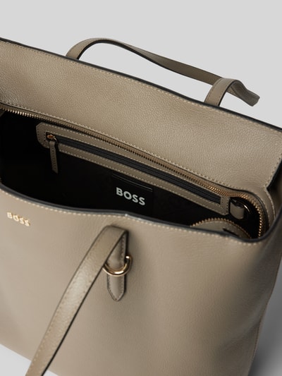 BOSS Handtasche mit Tragehenkel Modell 'Alyce' Taupe 5