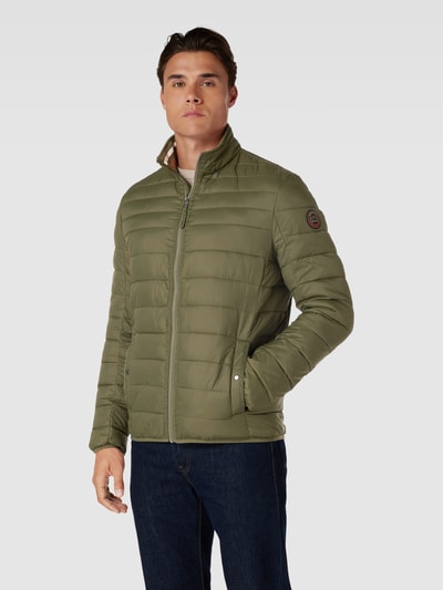 Christian Berg Men Steppjacke mit Stehkragen Oliv 4