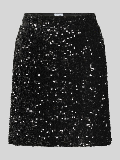 Vila Spódnica mini z wysokim stanem i cekinami model ‘FAITH’ Czarny 2
