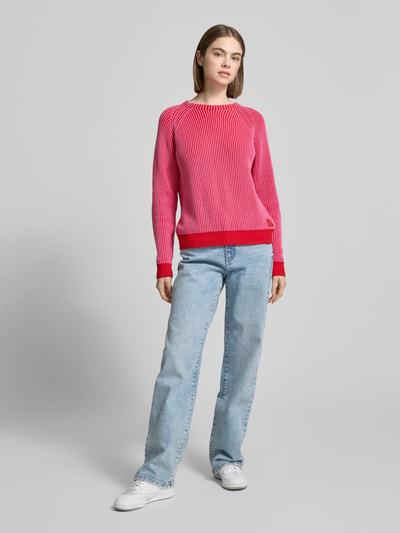 Pepe Jeans Strickpullover mit Rundhalsausschnitt Modell 'PALMA' Pink 1