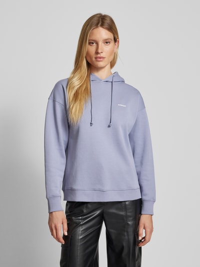 Jake*s Casual Oversized Hoodie mit Label-Print Lavender 4