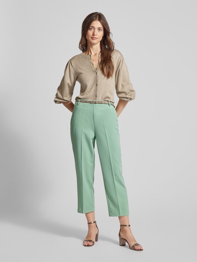 Kaffe Slim fit stoffen broek met paspelzakken aan de achterkant, model 'KASAKURA' Lichtgroen - 1