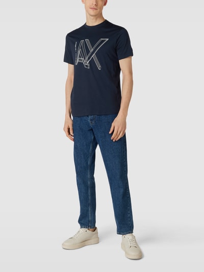 ARMANI EXCHANGE T-Shirt mit Label-Print Marineblau 1