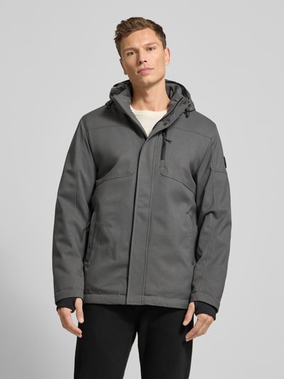 CARS JEANS Jack met capuchon, model 'ROCKO' Grafiet - 4