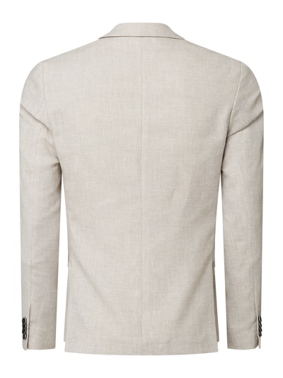 Bruun & Stengade Slim Fit 2-Knopf-Sakko mit Leinen-Anteil Modell 'Pisa' Sand 4