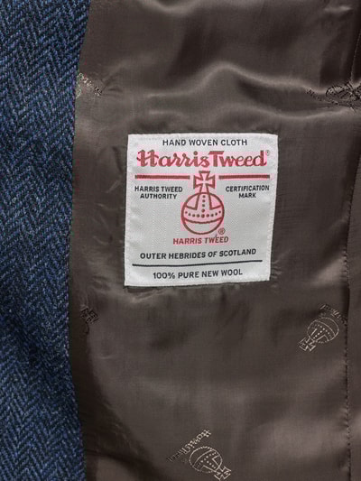 Carl Gross Sakko Harris-Tweed aus Schurwolle Modell 'Theo' Blau 6
