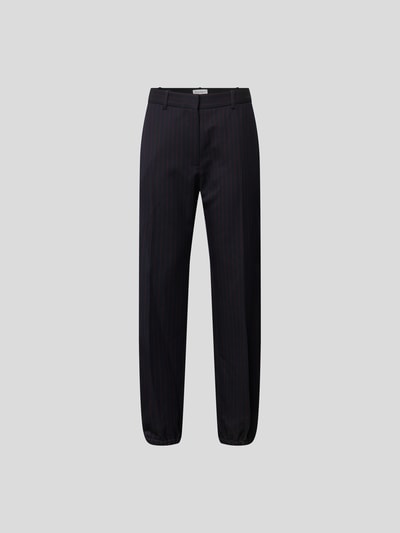 Victoria Beckham Bundfaltenhose mit Nadelstreifen Marine 2