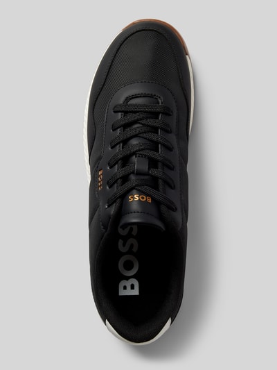 BOSS Sneakers met vetersluiting, model 'Titanium' Zwart - 3