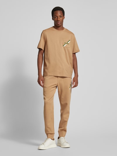 Michael Kors T-Shirt mit Brusttasche Camel 1