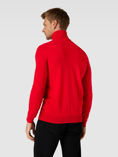 HUGO Strickpullover mit Rollkragen Modell 'San Thomas' Rot 5