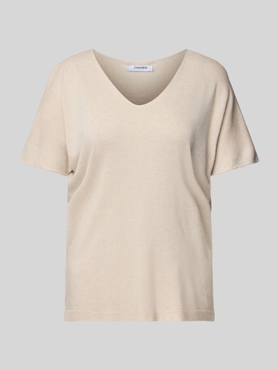 ZABAIONE T-shirt met V-hals Beige - 2