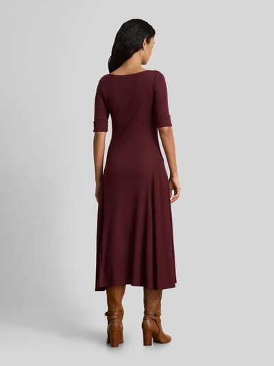 Lauren Ralph Lauren Midikleid mit U-Boot-Ausschnitt Bordeaux 5