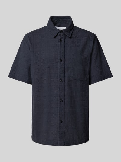 Les Deux Regular Fit Freizeithemd mit 1/2-Arm Modell 'Charlie' Dunkelblau 2