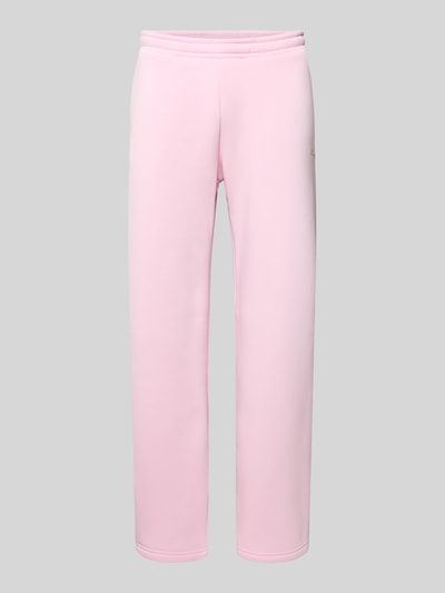 Produktfoto, Sweatpants mit elastischem Bund von REVIEW in Hellrosa, Relaxed-Fit, Material-Mix mit Baumwoll-Anteil, Gesäßtasche, Innenbeinlänge 76 cm bei Größe M