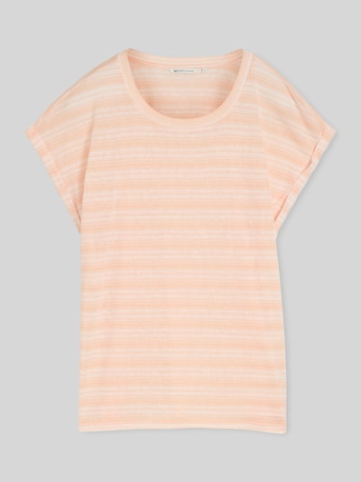 Tom Tailor Denim Regular Fit T-Shirt aus Viskose-Mix Apricot 2