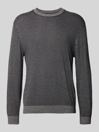 ARMANI EXCHANGE Sweter z dzianiny z dodatkiem jedwabiu Granatowy 2