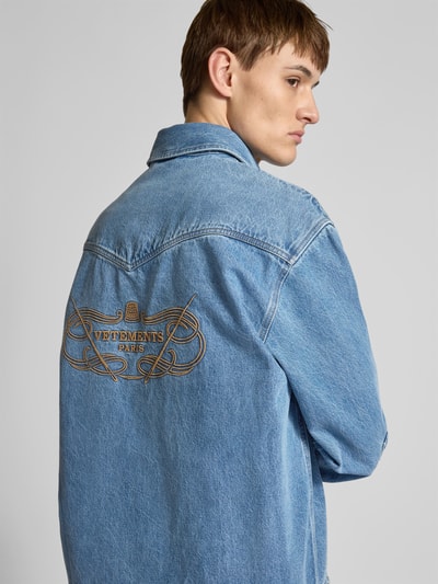 VETEMENTS Freizeithemd in Denim-Optik Jeansblau 3