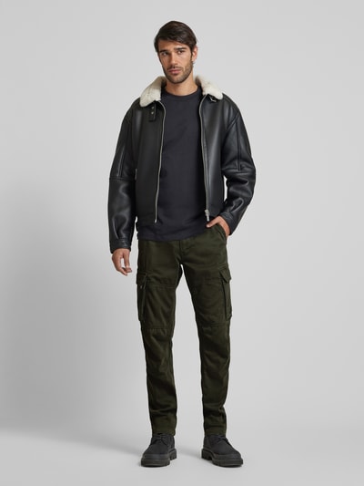 PME Legend Tapered fit cargobroek met tunnelkoord Olijfgroen - 1