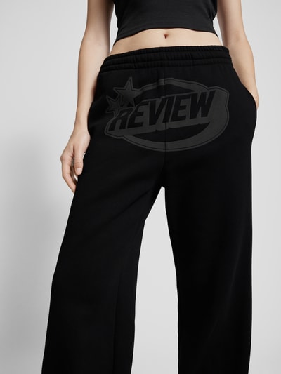 Review Sweatpants mit Puff Logo-Print Black 3