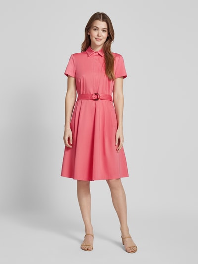 Christian Berg Woman Selection Knielanges Kleid mit Taillengürtel Pink 4