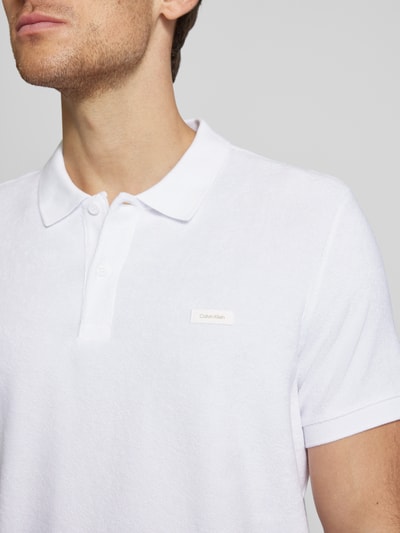 CK Calvin Klein Koszulka polo z detalem z logo Biały 3