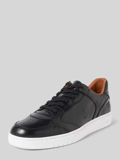 Polo Ralph Lauren Ledersneaker mit Logo-Prägung Black 1