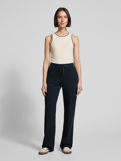 OPUS PANTS Wide leg stoffen broek met steekzakken, model 'Macie' Marineblauw - 1