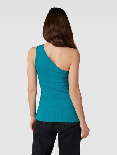 Soaked in Luxury Tanktop mit One-Shoulder-Träger Modell 'Simone' Petrol 5