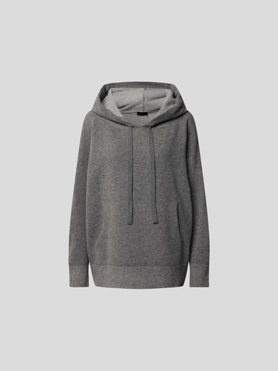 Roberto Collina Hoodie mit Strick-Optik Dunkelgrau Melange 2