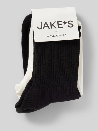 Jake*s Casual Sokken met motiefprint Zwart - 3