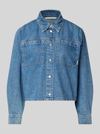 Tom Tailor Denim Boxy Fit Jeanshemd aus reiner Baumwolle  Blau 2