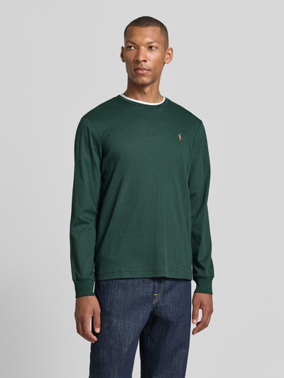 Polo Ralph Lauren Regular Fit Langarmshirt aus reiner Baumwolle Modell 'PIMA' Dunkelgruen 4