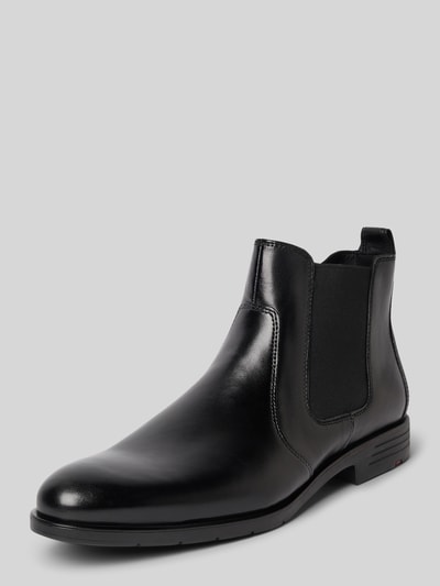 Lloyd Chelsea boots van leer met treklus, model 'EEZY' Zwart - 1
