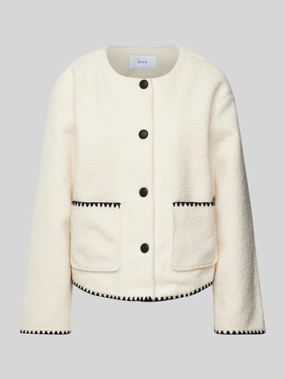 Vila Jack met contrastnaden, model 'KAYA' Offwhite - 2