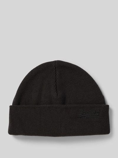 Superdry Beanie mit breitem Umschlag und Logo-Stitching Black 1