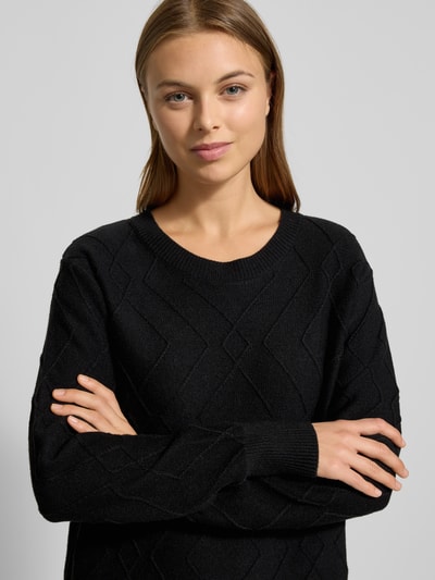 FREE/QUENT Strickkleid aus Viskose-Mix Modell 'Saturn' Black 3