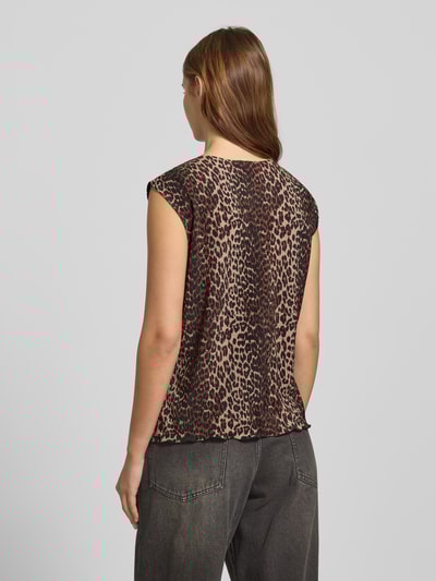 Pieces Slim Fit Top mit Crêpe-Verarbeitung Modell 'FLORA' Sand 5